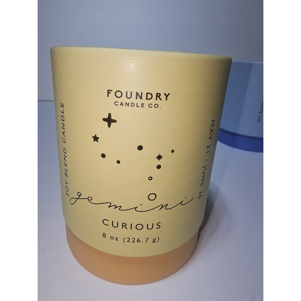 Foundry Candle Co GEMINI Candle 8 oz HOROSCOPES Soy Blend CONSTELLATIONS